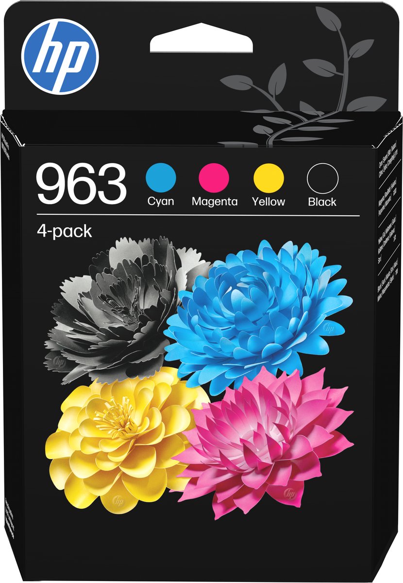 HP 963 4-pack originele inktcartridges zwart/cyaan/magenta/geel