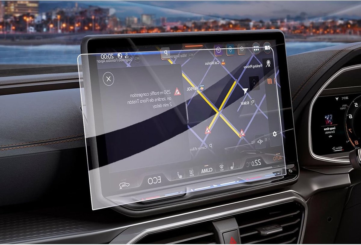 Navigatie Beschermfolie voor 12.9 Inch Touchscreen van Cupra Formentor en Leon MK4 - 9H Krasbestendig, Tempered Glass Screen Protector voor Auto Accessoires
