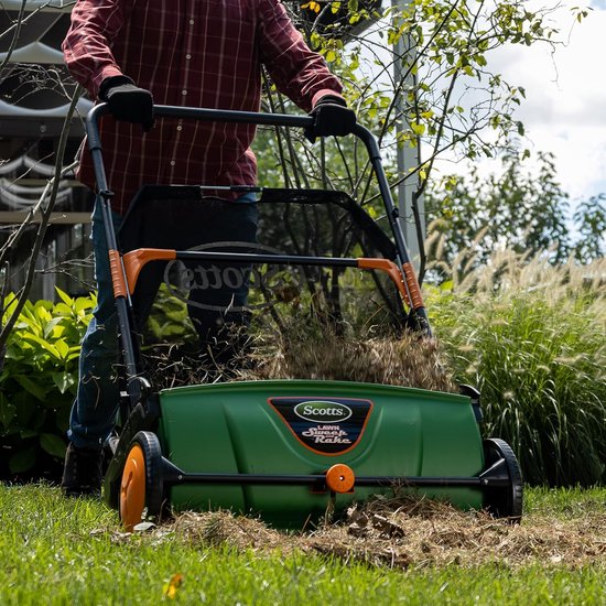 Gazonveger - Duwveger - Buiten reinigen - Draaibare hark borstels - 26 inch breed - Zwart/Groen van Merkloos	 — afbeelding 2