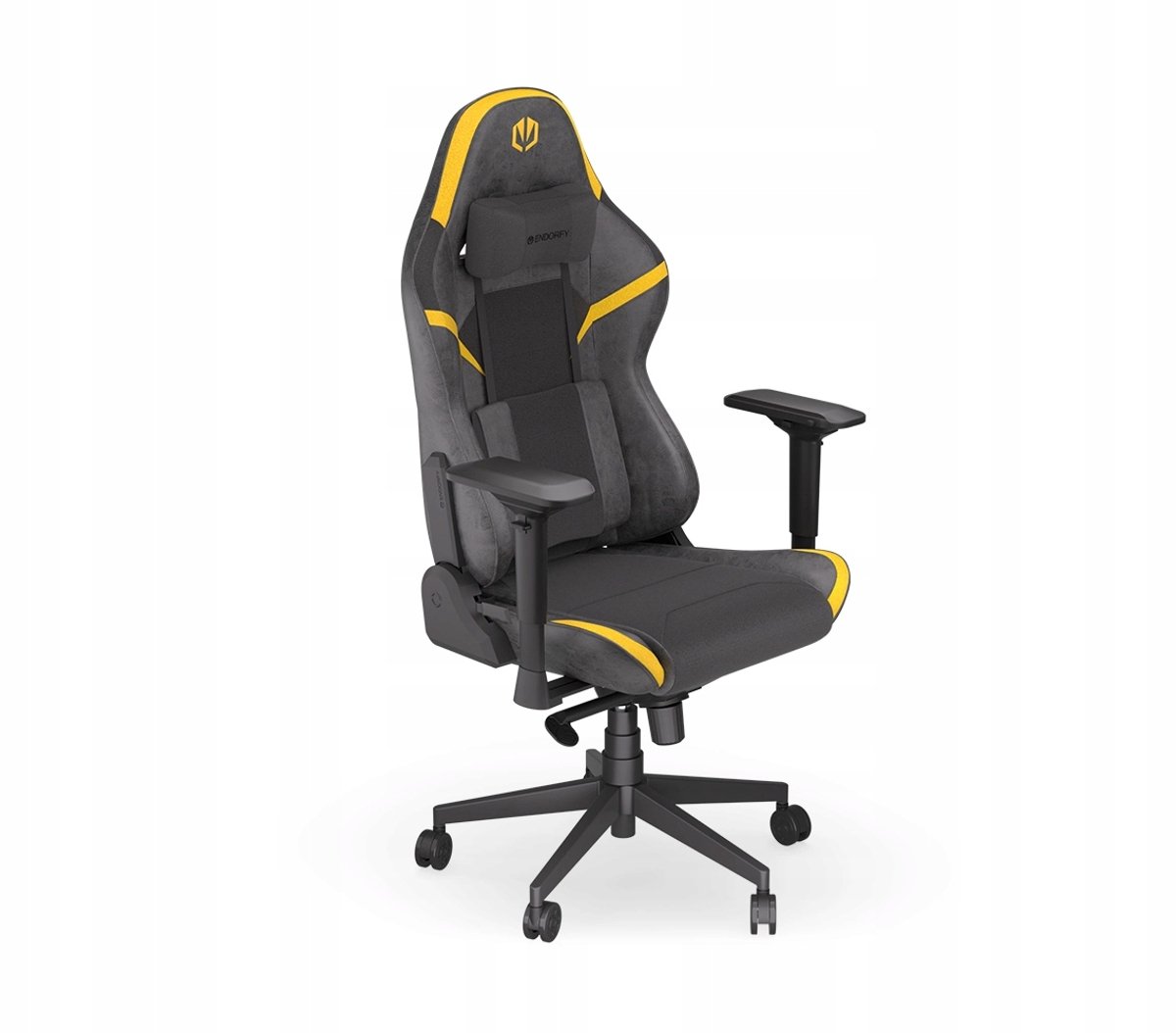 ENDORFY Scrim YL Gaming Stoel, PU-leer, 4D Armleuningen, Geel/Zwart