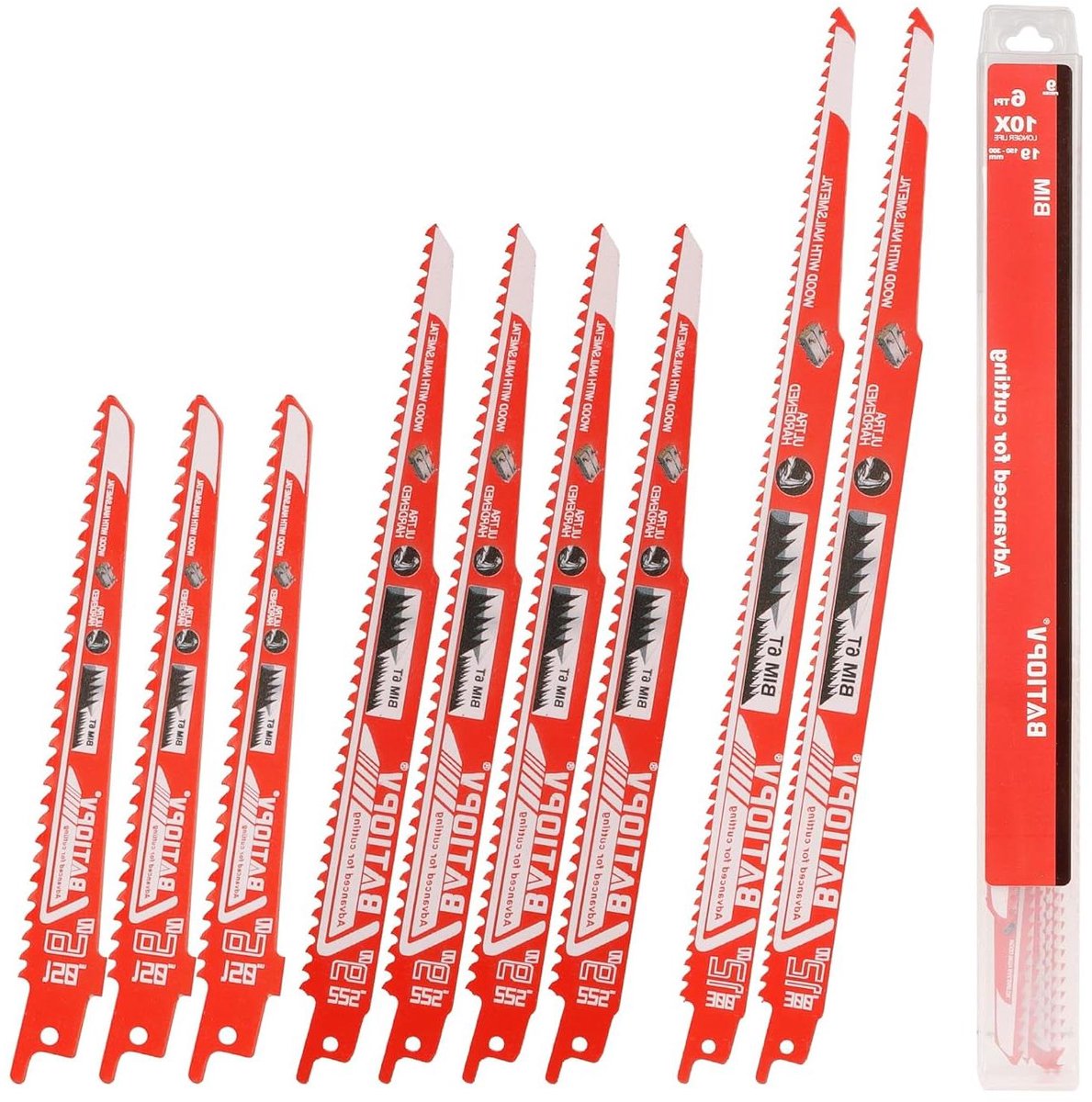 Reciprozaagbladen Set - Zaagbladen Hout - Hout Bewerken - 9-delige Set - Diverse Maten - Metaal