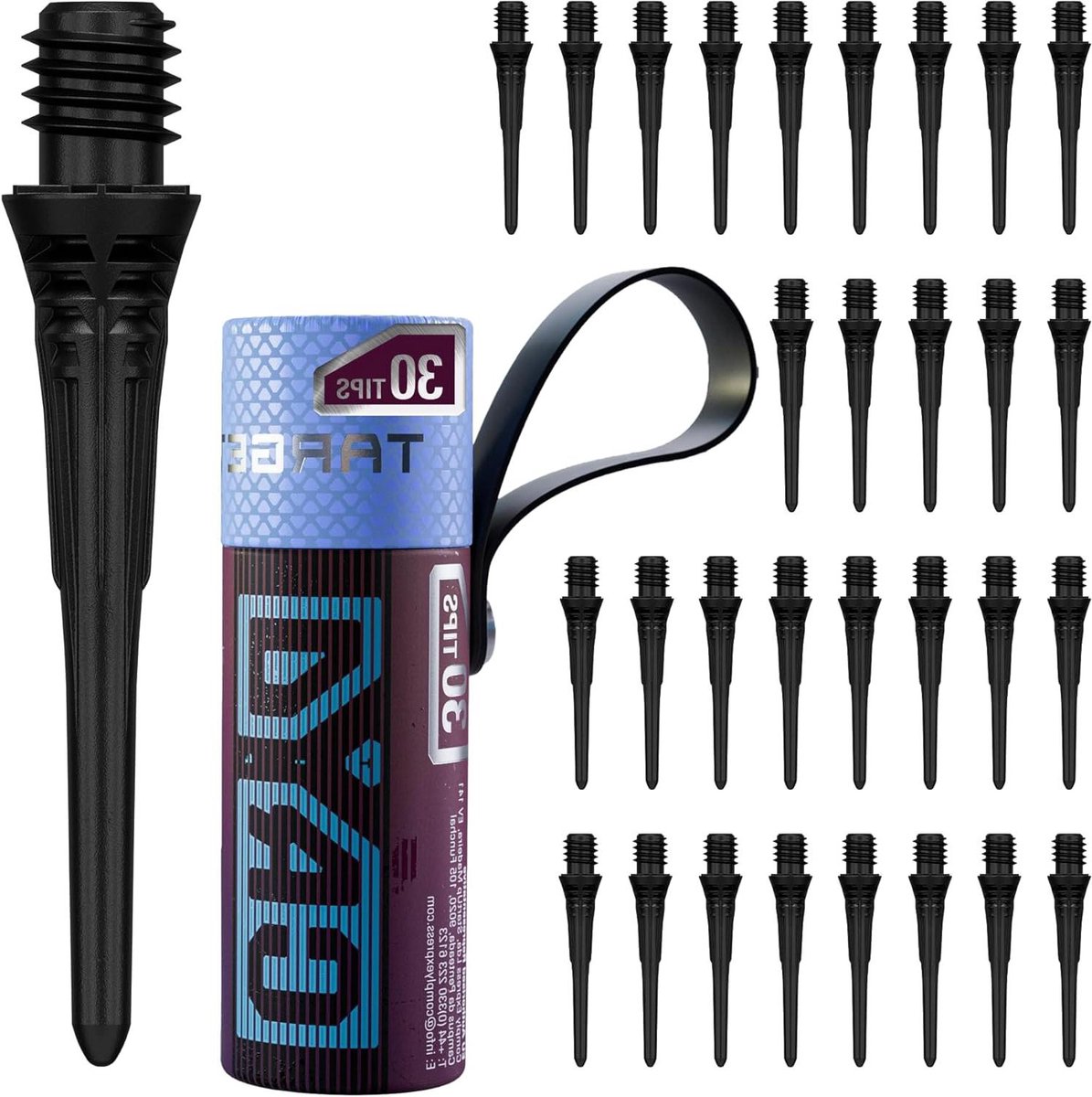 Darts Zachte Punten - Reservepunten Set - Precisie Werpen - Duurzaam Flexibel Ontwerp - 30 Stuks - Zwart