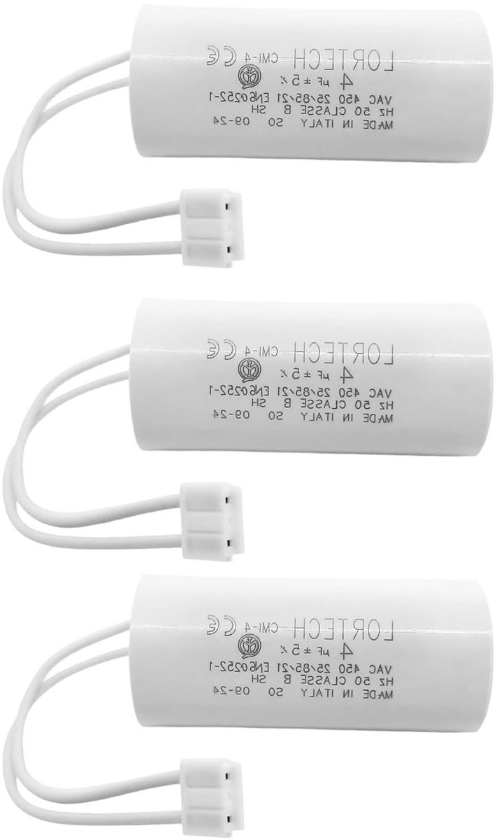 Set Condensatoren - Motor Condensator - Rolluik Reparatie - Met JST Connector - 3 Stuks 4µF - Aluminium
