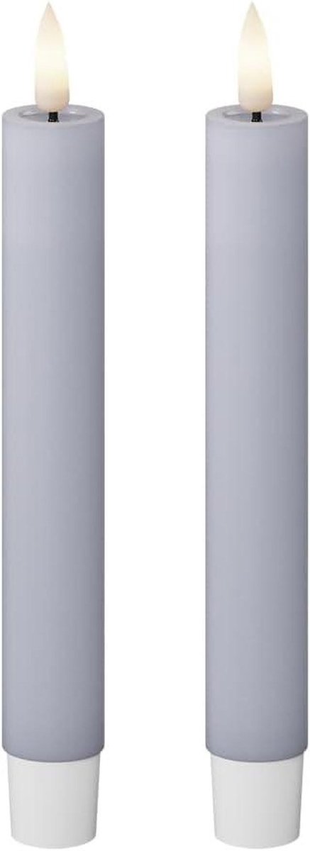 LED Kaarsen Set - Decoratieve Verlichting - Sfeer Creëren - Realistische Vlam - 2x 15 cm - Blauw