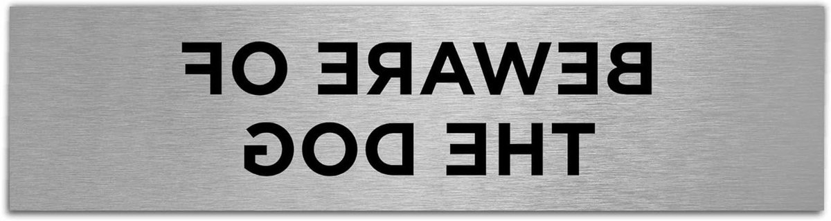 Aluminium Waarschuwingsbord - Veiligheidsbord Huis - Eigendom Beveiligen - Weerbestendig Ontwerp - 200 x 50 mm - Zilver