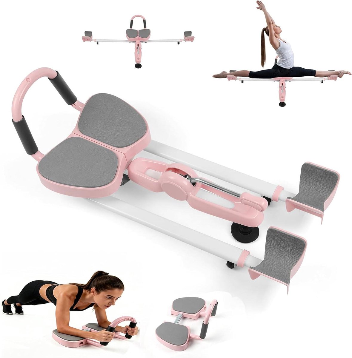 Leg Stretcher Split Machine - Fitness Trainer Core - Thuis Trainen - 2-in-1 Veelzijdigheid - 6 Kilogram - roze