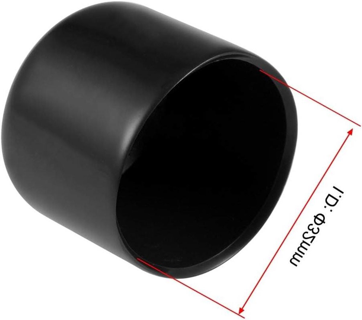 Rubberen Eindkappen - Vinyl Afdekkappen - Vloeren Beschermen - Zacht en Stevig - 32 mm - Zwart