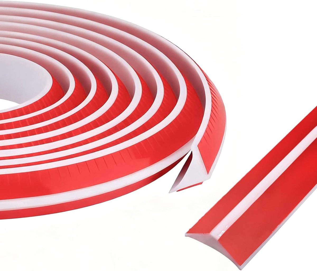 Plint Trim - Randafwerking - Vloer Afwerken - Flexibel Materiaal - 20x15mm - Rood