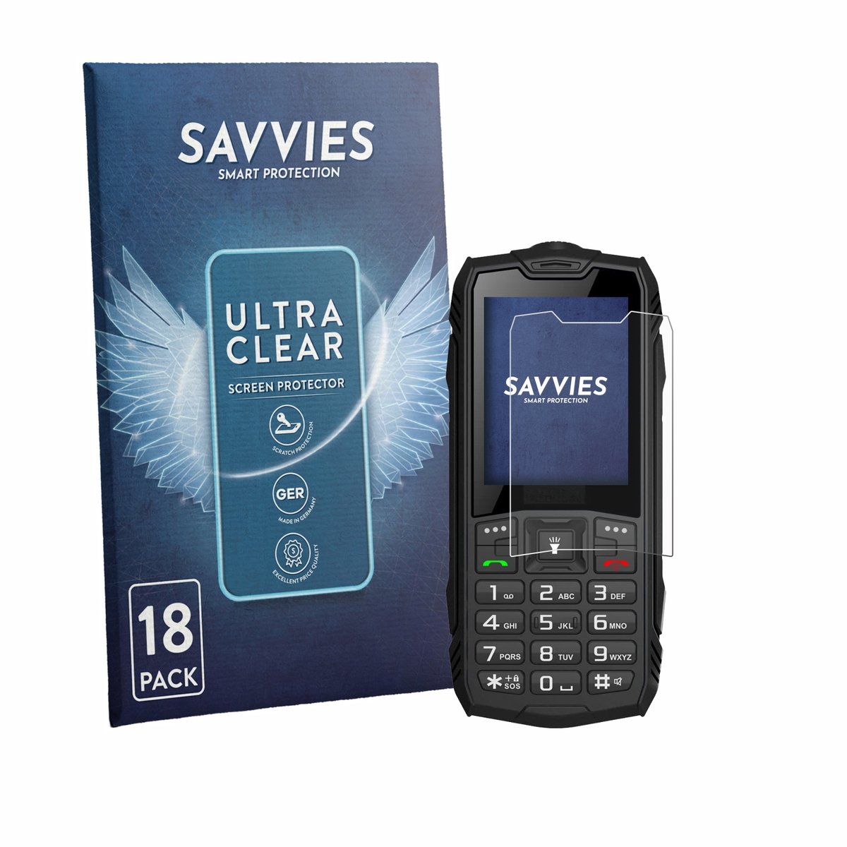 Savvies - Screenprotector voor Hammer H Basalt - Folie Beschermfolie transparant 18 Stuks