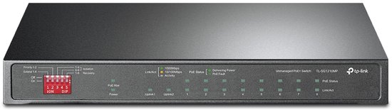 TP-Link TL-SG1210MP netwerk-switch Unmanaged Gigabit Ethernet (10/100/1000) Power over Ethernet (PoE) Zwart