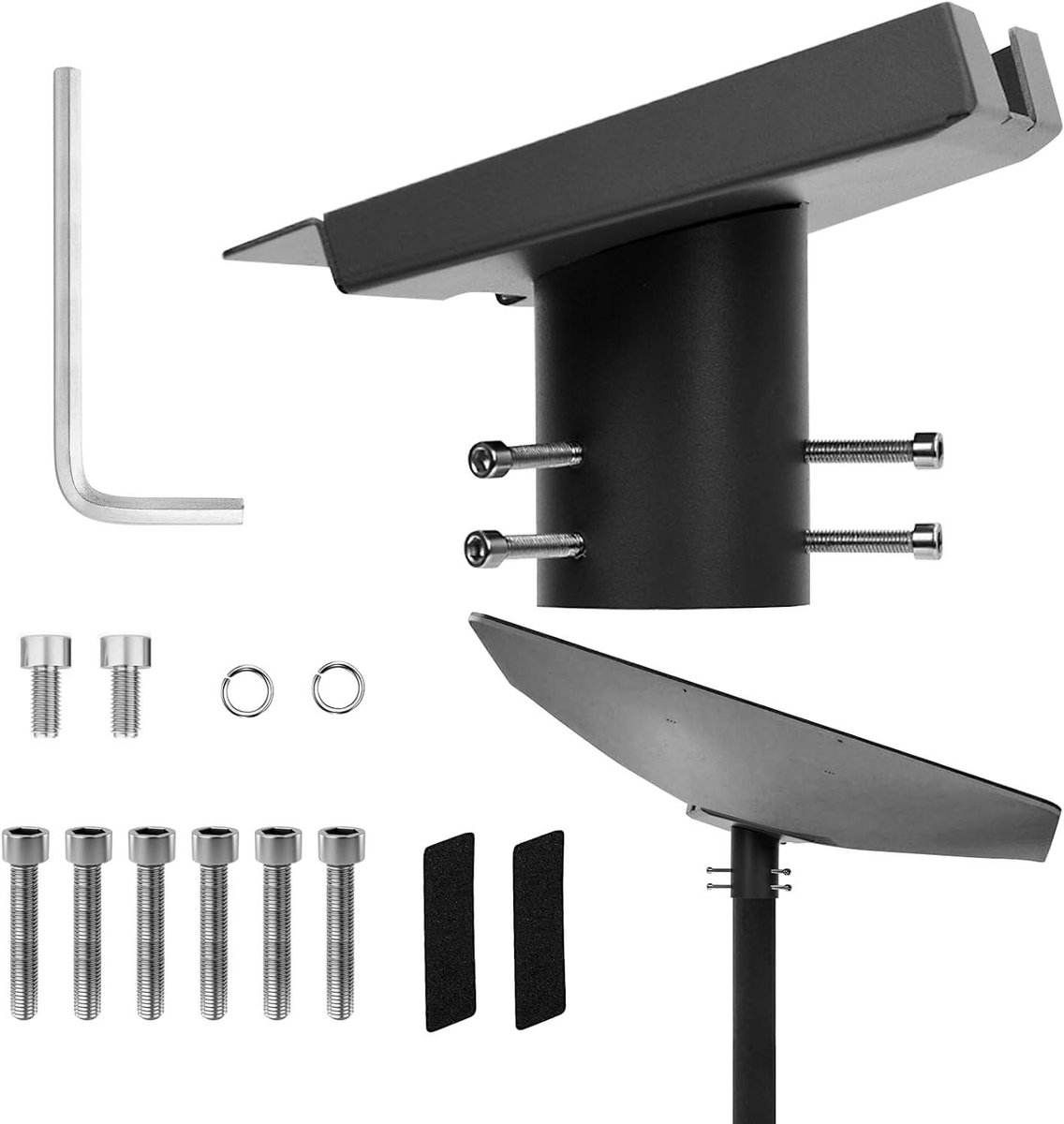 Schotel Houder - Antenne Bevestiging - Wandmontage - Gelegeerd Aluminium - 18.3 cm - Grijs