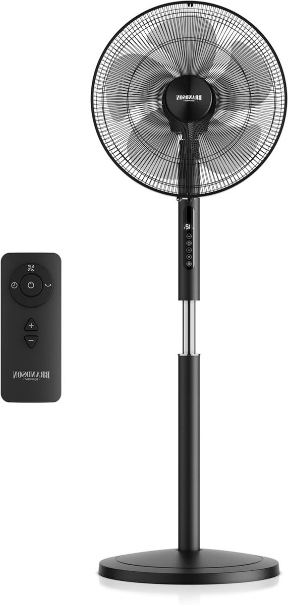Ventilator - Staan Ventilator - Zomerse Koelte - Fluisterstil DC Motor - Verstelbaar 135cm - Zwart