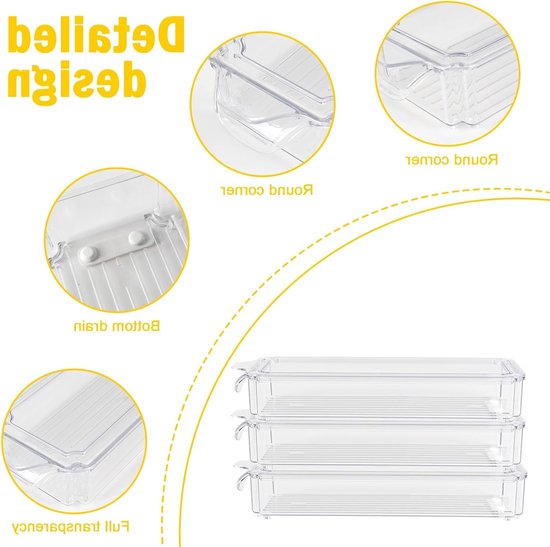 Luchtdichte opslagcontainers voor pasta 30x10x4.5cm, transparante dozen voor spaghetti, macaroni en fusilli, ideaal voor keuken en voorraadkast van Merkloos — afbeelding 5