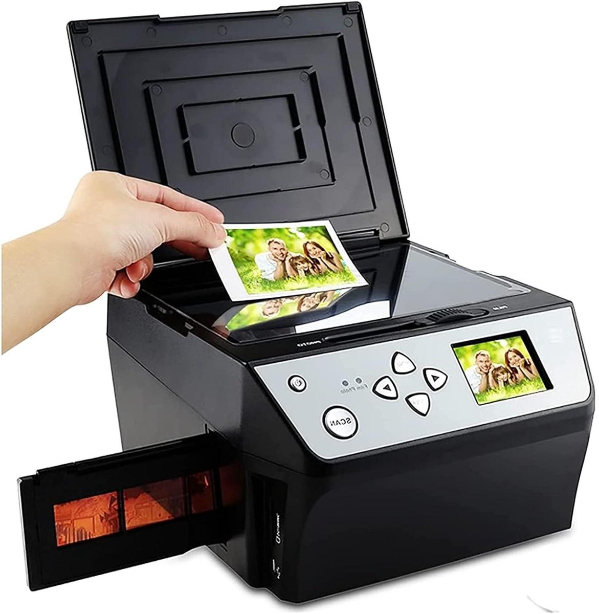 Film Scanner - Dia Scanner - Herinneringen Digitaliseren - 22 MP Resolutie - 20 cm Breed - Zwart
