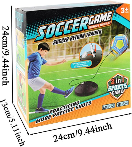 Voetbal Trainingsset - Balvaardigheid Trainer - Techniek Verbeteren - Met Elastiek Koord - 13 x 24 x 13 cm - Roze — afbeelding 5