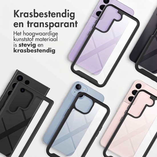 imoshion Case Convient pour Samsung Galaxy A16 (5G) - imoshion 360° Full Protective Case - Zwart / Transparent