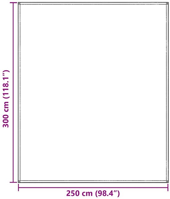 vidaXL - Tenttapijt - Lichtgrijs - 300 - x - 250 - cm - Polyetheen van Vidaxl — afbeelding 4