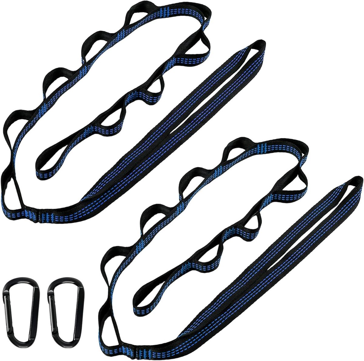 Hangmat Ophangset - Boomriemen Kit - Outdoor Ontspanning - 300 kg Draagkracht - 2 Meter Lengte - Blauw