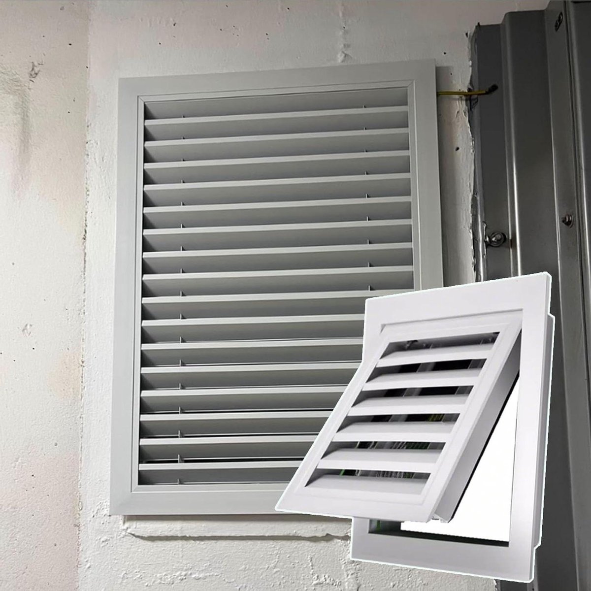 Ventilatierooster Deur - Paneel Rooster - Ventilatie Creëren - Aluminium Lamellen - 250 x 250 mm - Aluminium