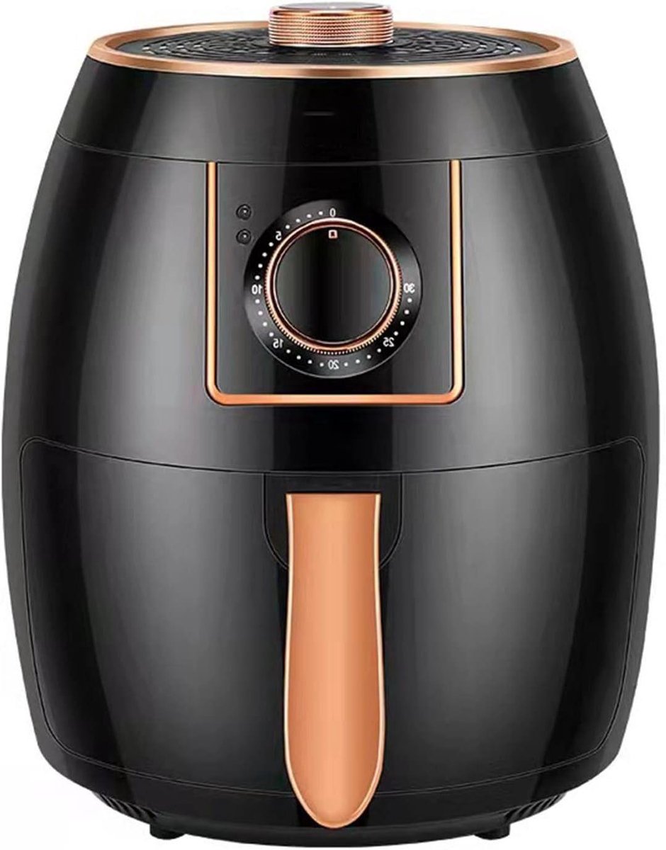 Heteluchtfriteuse Oven - Airfryer Frituurpan - Gezond Frituren - 97% Vetreductie - 5.5 Liter - Zwart
