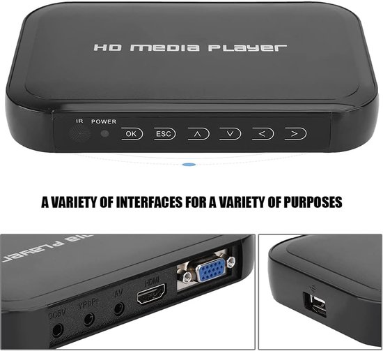 Reproductor Multimedia Para Tv 1080P Multimediaspeler M3 Hd Video Harde Schijf Speler Eu 100 240V Lecteur Video (Yctze1ygbkcwafh-02) — afbeelding 3