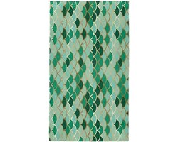 Fansu Microvezel strand badhanddoek rechthoek grote, 3D weegschalen afdrukken Gemakkelijk te onderhouden Lichtgewicht sport reizen gym zomer zwemmen ultra zachte super absorberende compacte handdoeken (donkergroen, 80 * 160cm)