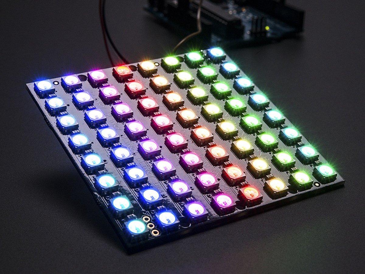 NeoPixel grid RGB 8x8 Neomatrix van Adafruit 1487