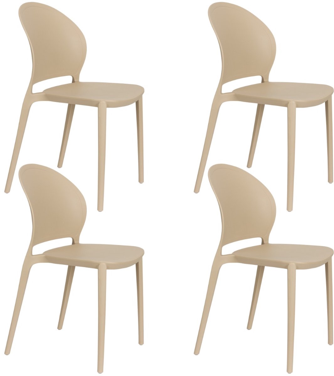 ANLI STYLE Outdoor Chair Sjoerd Beige - set van 4