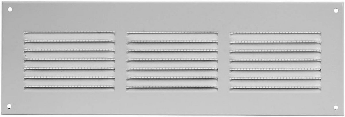 Ventilatierooster Metaal - Wandrooster Afvoer - Luchtcirculatie Binnen - Insectenbescherming Afsluitbaar - 300x200 mm - Wit
