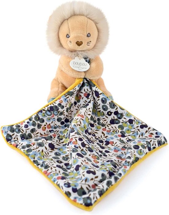 Knuffel met doek - Leeuw knuffel - Baby troosten - Verloren knuffel garantie - 12 cm - Beige — afbeelding 3