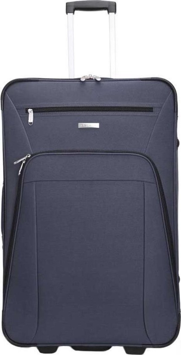 Decent Basic-Line Reiskoffer 78 liter - Grote maat koffer 73x46x27 cm - Lichtgewicht koffer – Reiskoffer groot - Donkerblauw