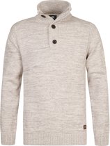 Petrol Industries Heren Trui - Gebreide Trui - Regular Fit - Opstaande Kraag - Katoen - Truien - Pullover - Wit - Maat M