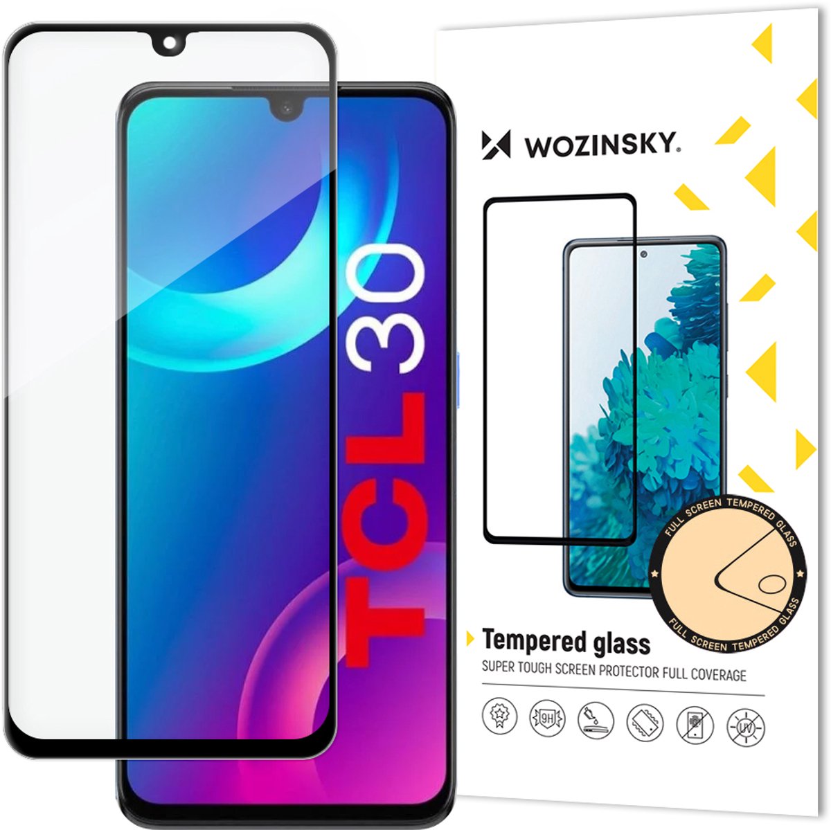 Wozinsky Serie - Volledige Lijm Screenprotector - TCL 30 - Case Friendly - 9H