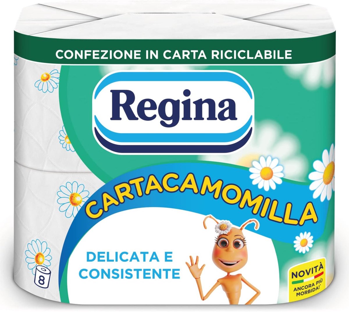 Toiletpapier 3-laags - Zacht papier - Dagelijks gebruik - Kamille geur - 8 Rollen - Meerkleurig