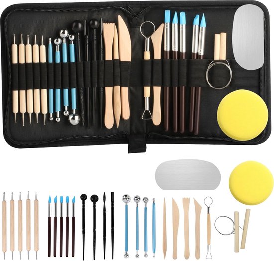 Modelleerset - Boetseer Gereedschap - Keramiek Maken - 27 Delig - Complete Set - Multicolor