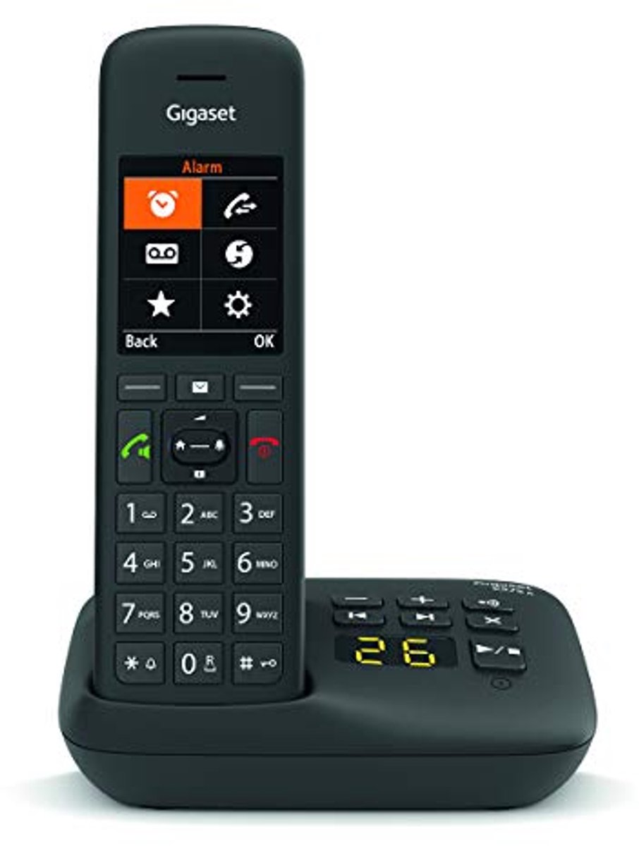 Draadloze Telefoon - Vaste Lijn - Thuis Bellen - Geïntegreerd Antwoordapparaat - 200 Contacten - Zwart