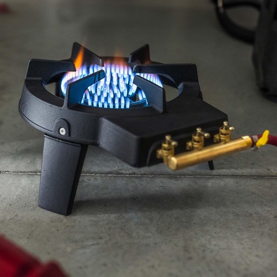 Toeristisch Gasfornuis - Buiten Koken - Grote Pannen - 3 Onafhankelijke Ventielen - 9.8 kW Vermogen - Zwart — afbeelding 4