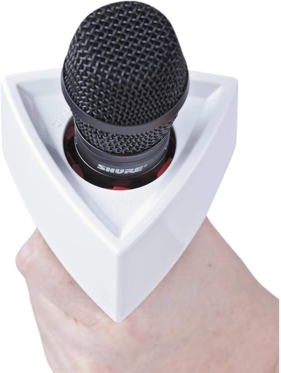 driehoekige microfoon vlag wit