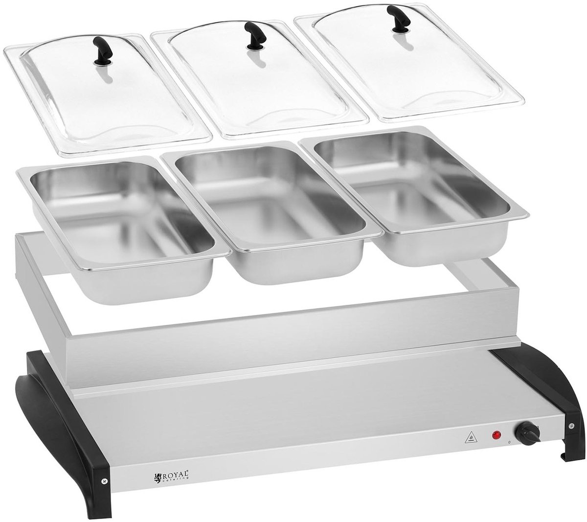 Buffetwarmer - 3 x 2 liter - 400 W - Royal Catering