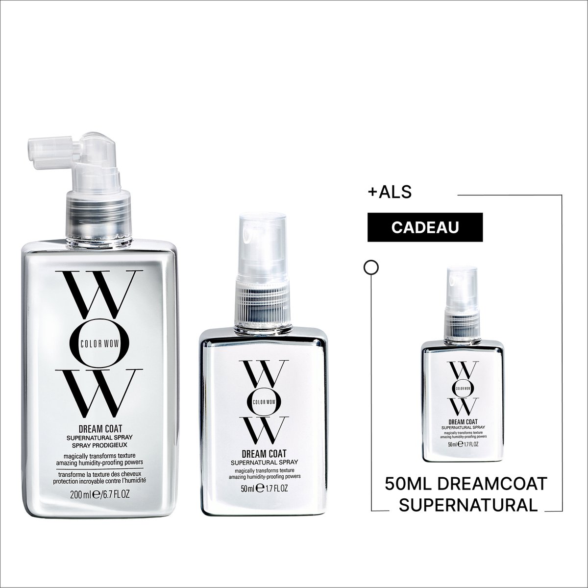 Color Wow Dream Coat Duo + Cadeau - Spray 200ml & Spray 50ml + Spray 50ml Cadeau - Anti-frizz