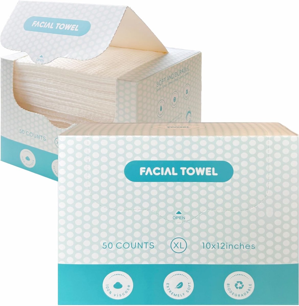 Wegwerp Handdoeken - Zachte Doekjes - Huidverzorging Reiniging - Biologisch Afbreekbaar - 100 Stuks - Wit