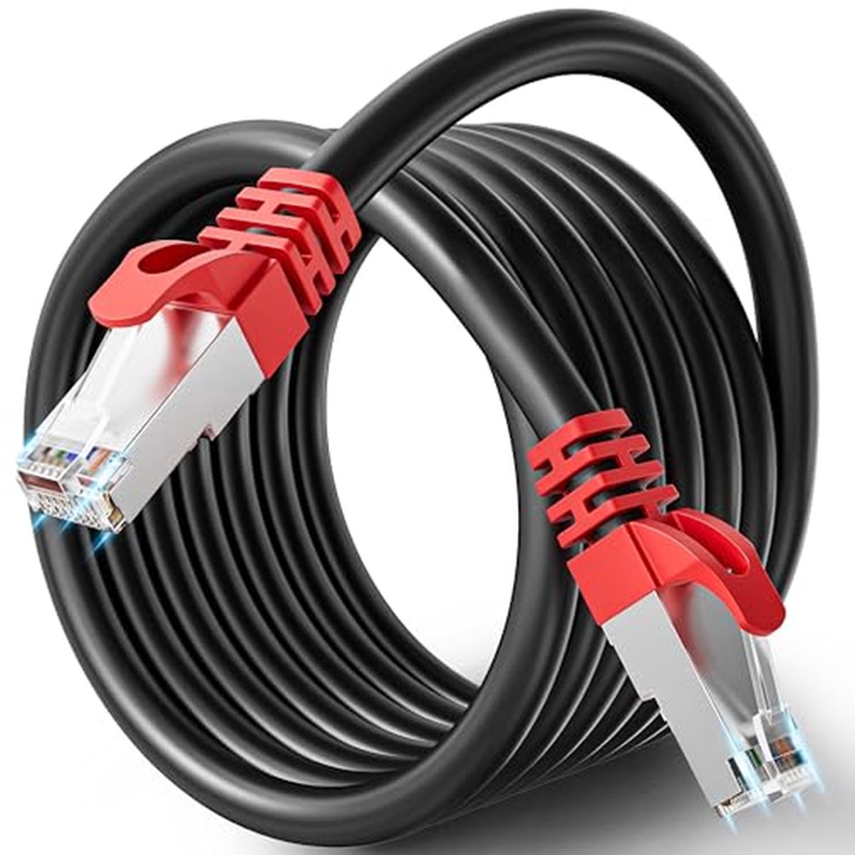 Netwerkkabel - Ethernet Kabel - Snel Internet - Afgeschermde Buiten Binnen - 10 Meter - Zwart