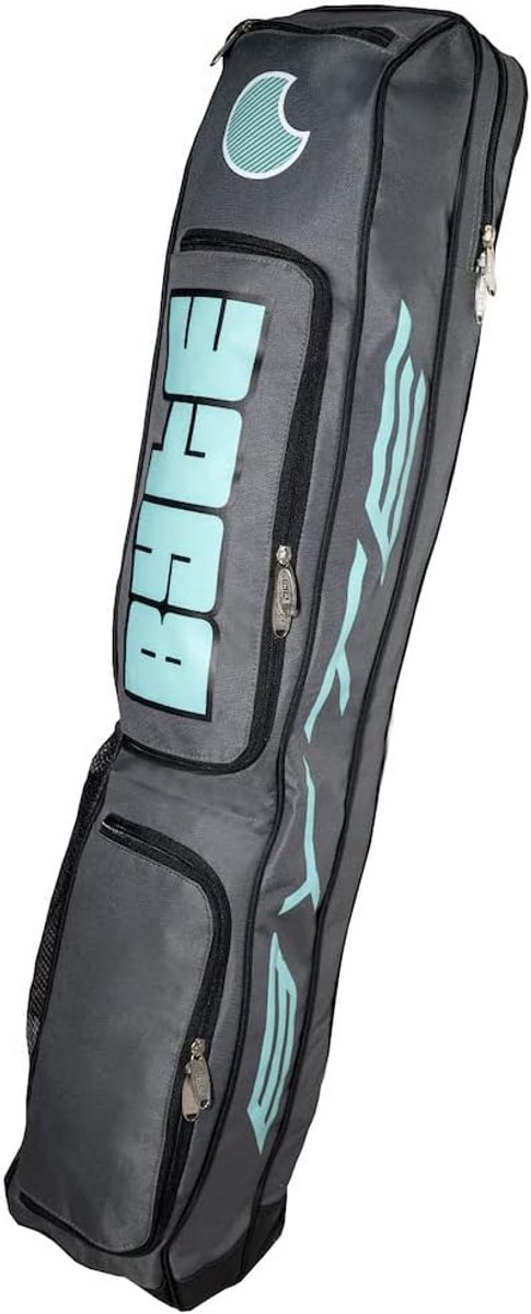 Sporttas - Sportaccessoire - Sportuitrusting - Vier sticks capaciteit - 50 x 24 x 6 cm - Grijs/Mint