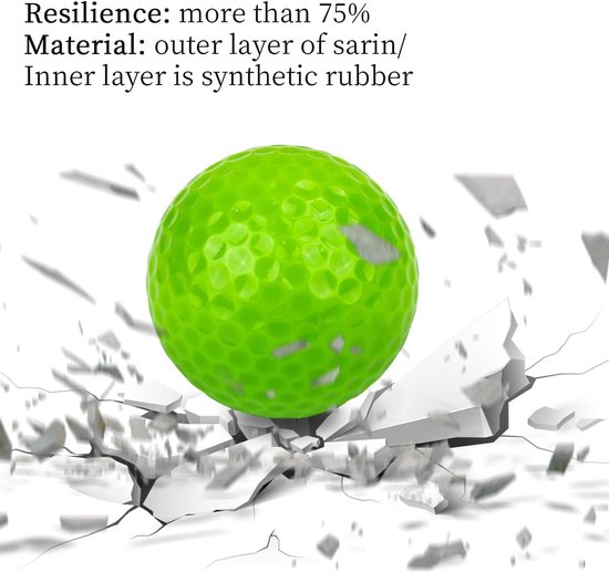 Mini Golfballen - Oefenballen Set - Golftraining Buiten - Twee Laags Constructie - 40 mm - Meerkleurig van MINI — afbeelding 5