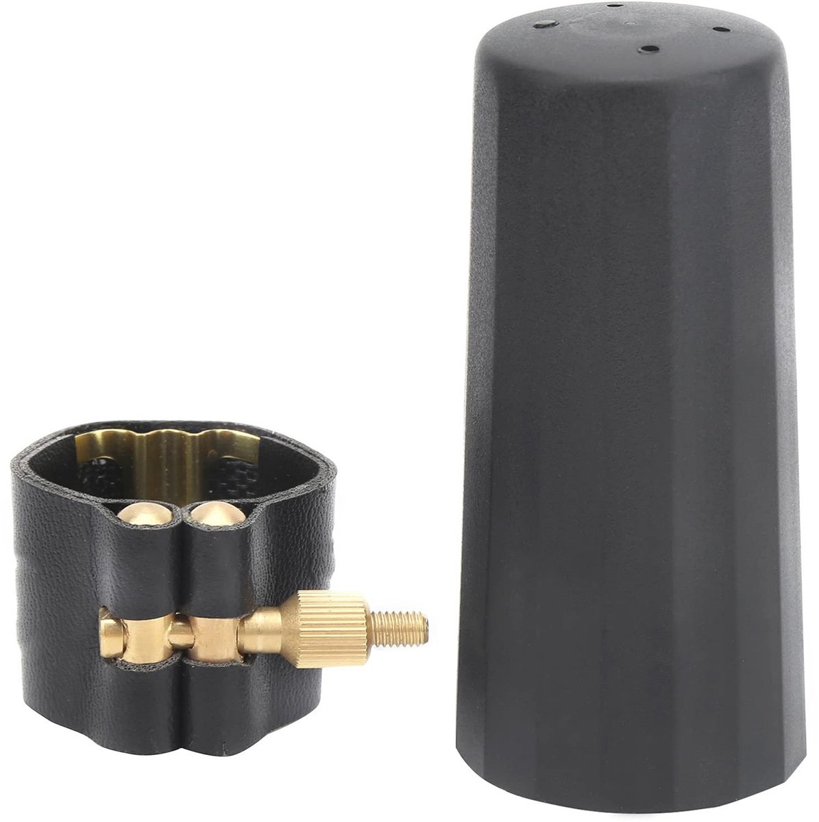 Dailygoods- Rietbinder Duurzaam - Altsaxofoon Mondstukset - PU-leer - Rubber - Decoratie - Verpakking 12 x 4 x 4 cm - Saxofoonmondstuk