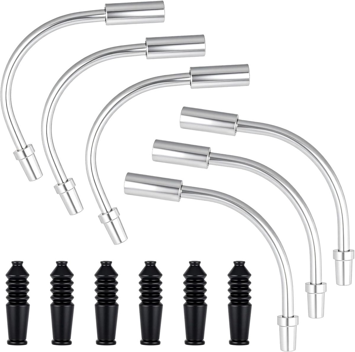 Dailygoods- Remkabel Set - 3x 90°/3x 110° Fietskabels - Aluminium/Rubber - Remkabels - Remleiding Bescherming - Hoge Kwaliteit
