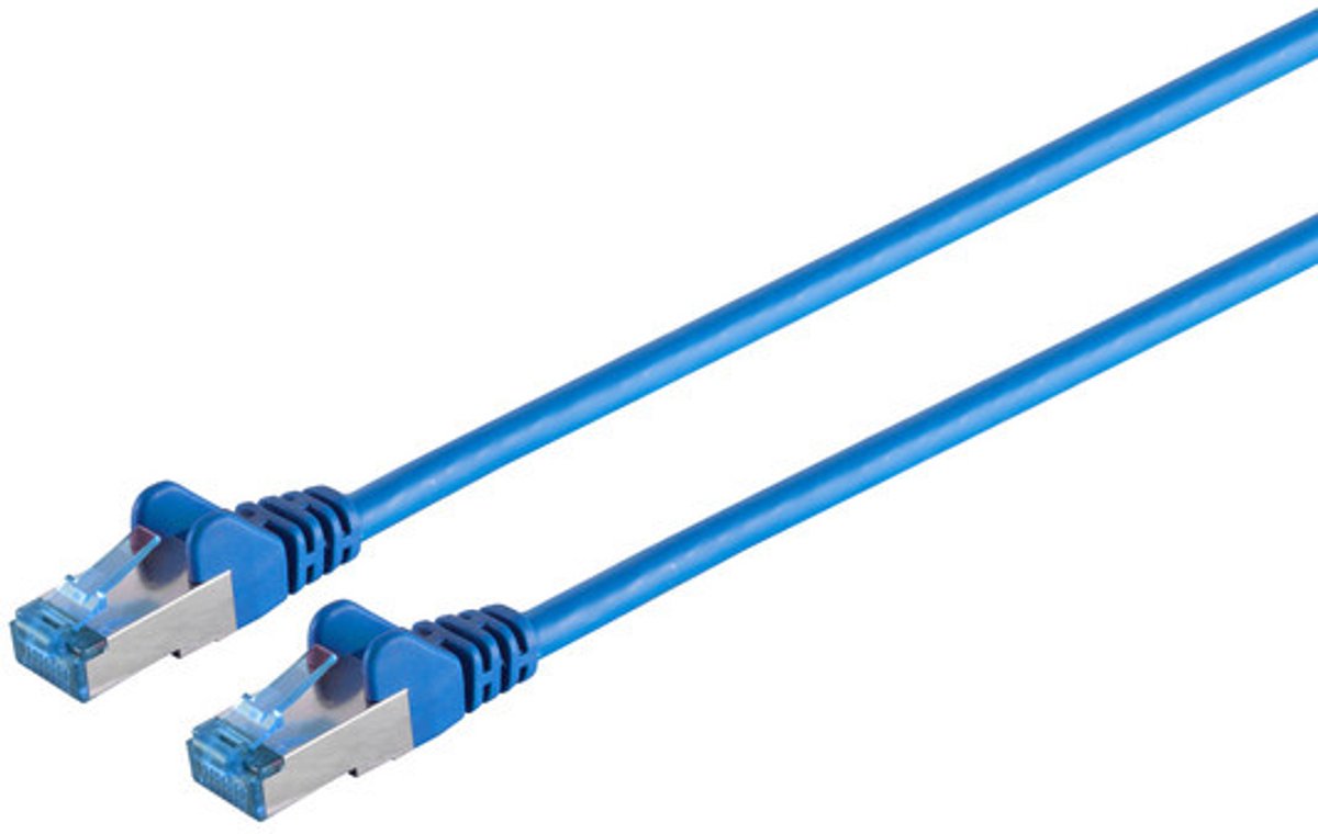 S/FTP CAT6A 10 Gigabit Netwerkkabel - CU - 1 meter - Blauw