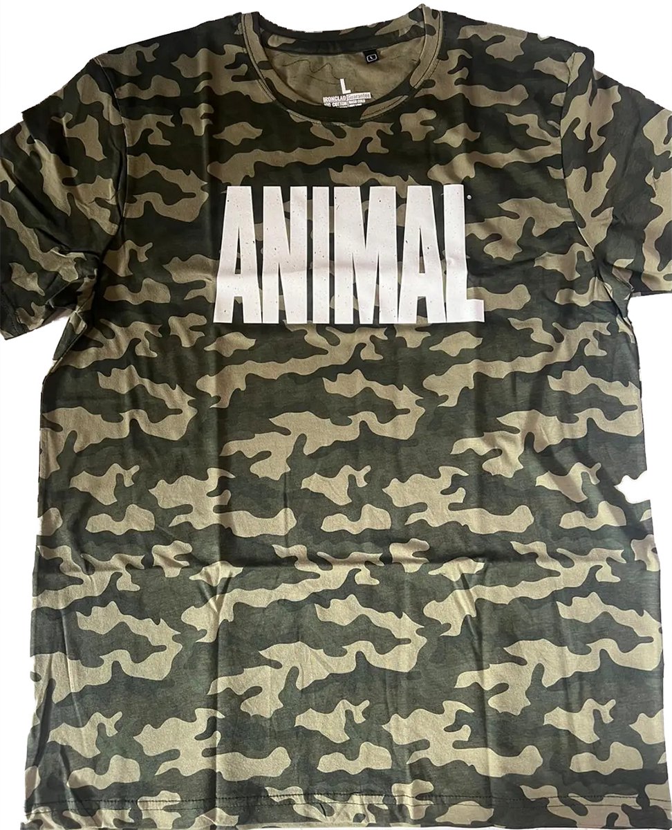 Camo Be Animal Tee - Leger Groen - XL