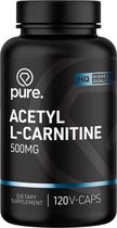Pure. Acetyl L-Carnitine - 500mg - 120 vegan capsules- aminozuur - L-Carnitine