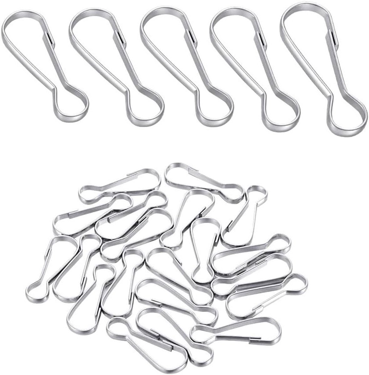 50 Stuks Metalen Lanyard Snap Hooks - Veilige Clips voor Sleutels, Vlaggen en DIY Projecten (30mm)